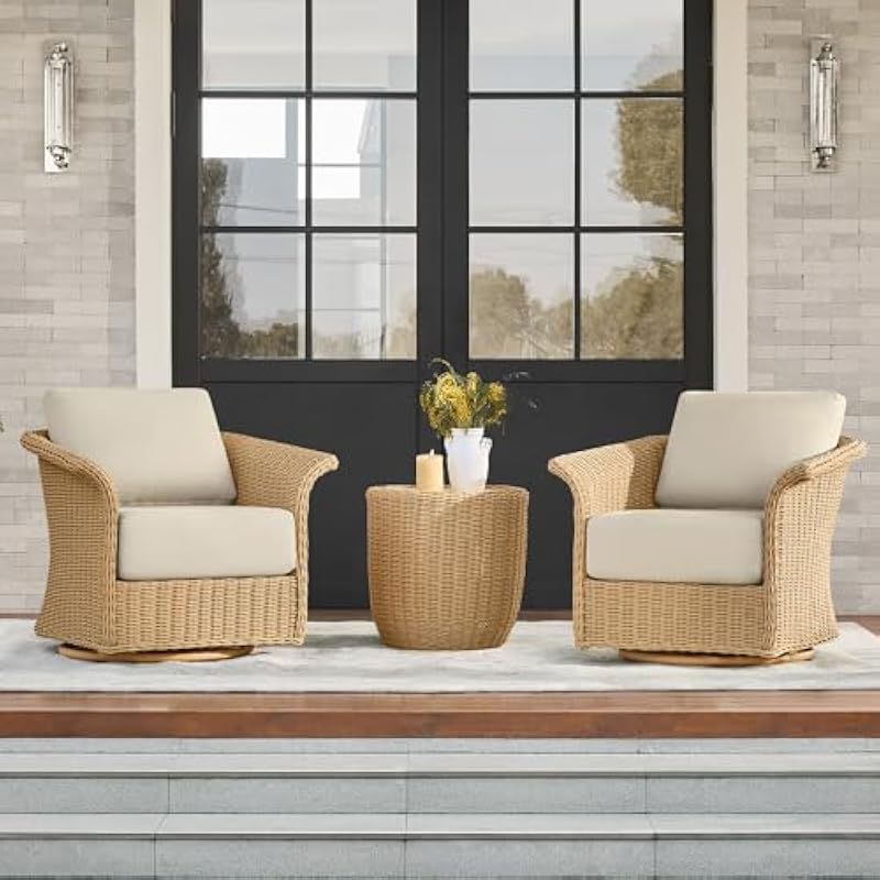 Outdoor Furniture Metal Chairs - Set Bistro Luar Ruangan 3-Potong dengan