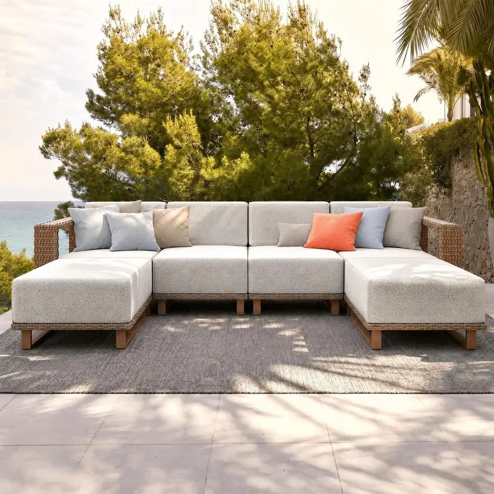 Outdoor Furniture Luxury - Set Sofa Rotan Luar Ruangan 6