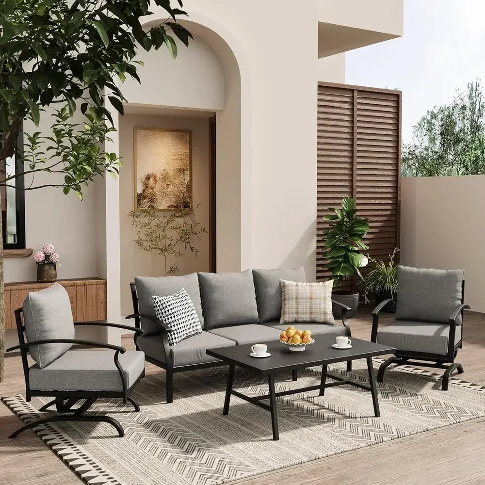 Set Perabot Teras Luar Ruangan - Outdoor Furniture Metal Chairs ulasan dan harga