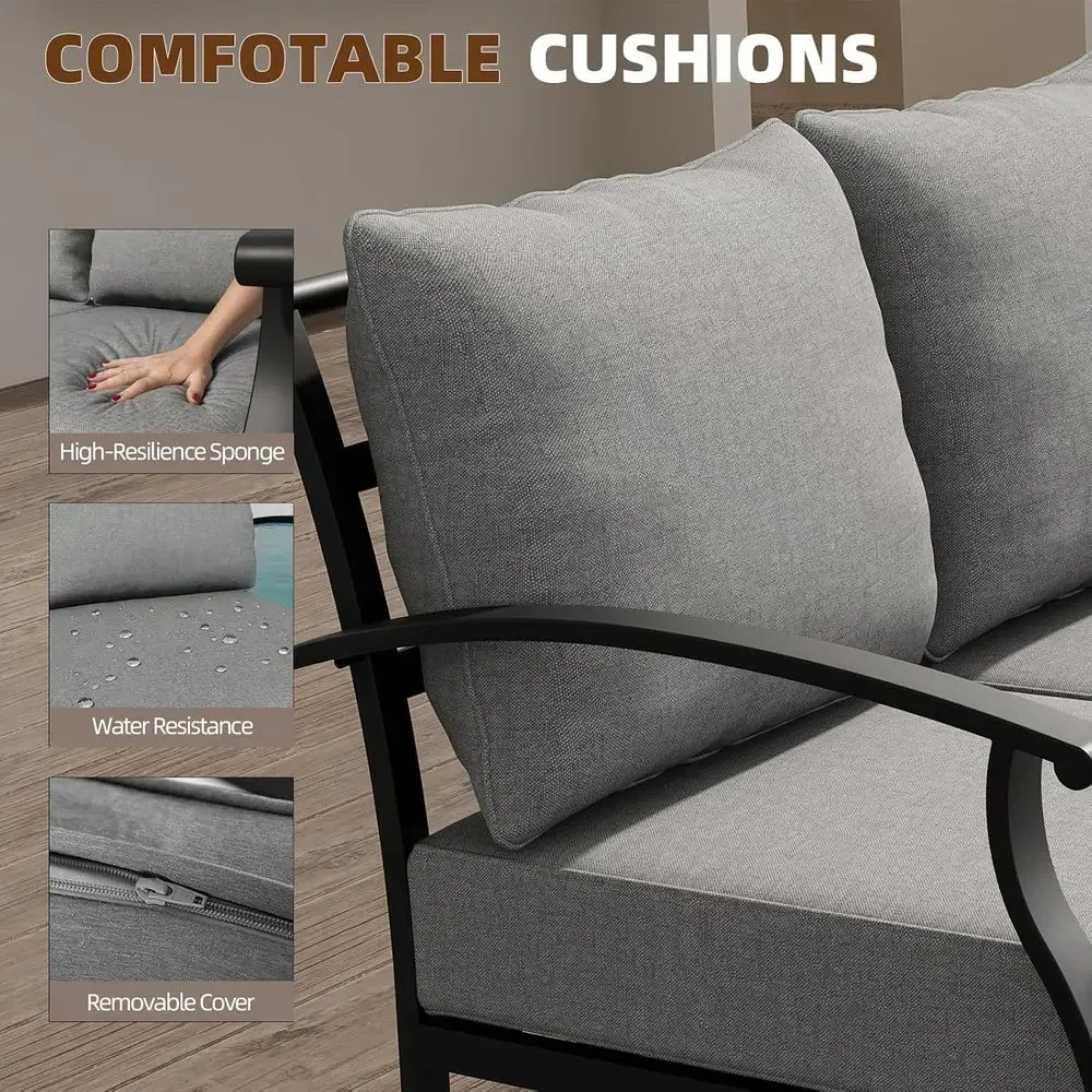 Set Perabot Teras Luar Ruangan - Outdoor Furniture Metal Chairs ulasan dan harga