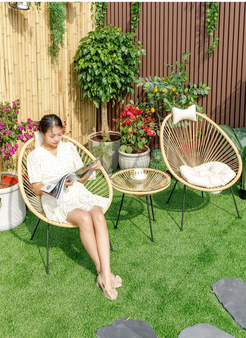 Kursi Makan Nordik untuk Dapur - Outdoor Furniture Metal Chairs ulasan dan harga